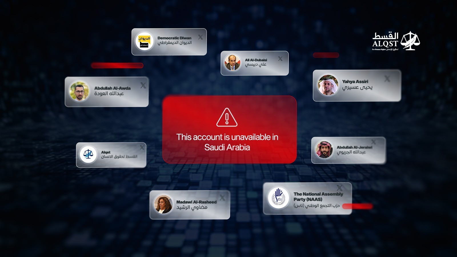 منصة "إكس" تصبح أحدث المنصات التي تحجب حسابات حقوقيّة جغرافيًّا استجابةً لطلبات السلطات السعودية